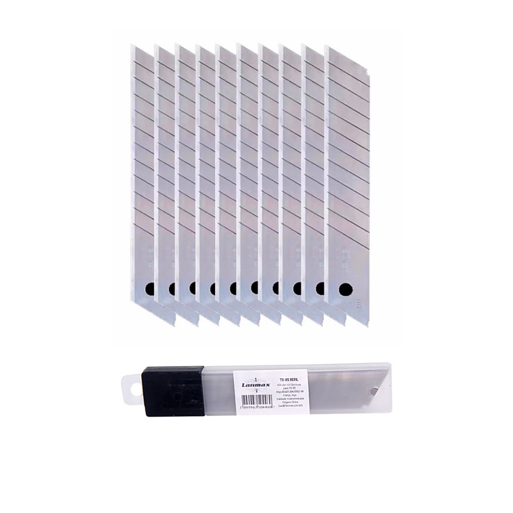 Lamina P/ Estilete 18mm - Contem 10 Unidades em Oferta na Shopee