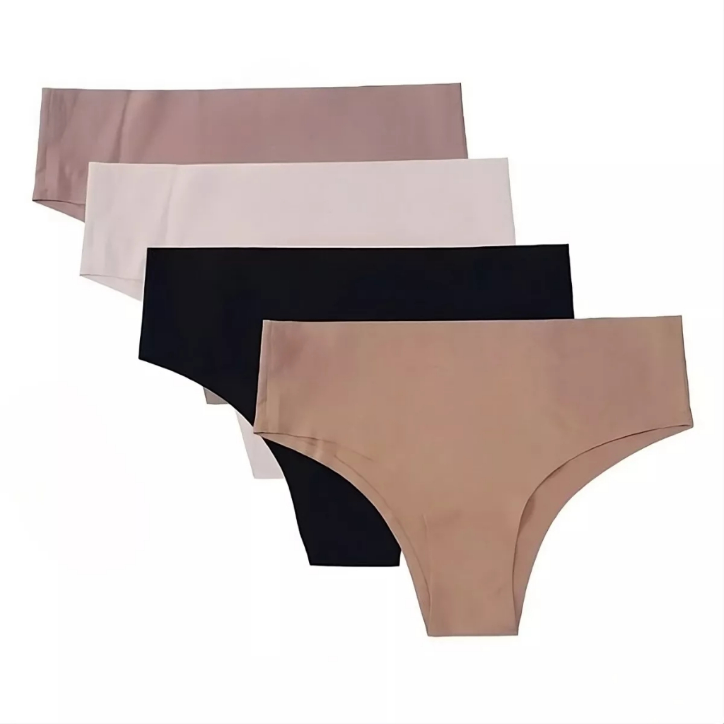 Calcinha Cintura Alta 8 Cm Sem Costura Microfibra Luxo Cós Alto Corte Laser Sexy Sex Lingerie 1, 2, 3, ou 4 Unidades em Oferta na Shopee