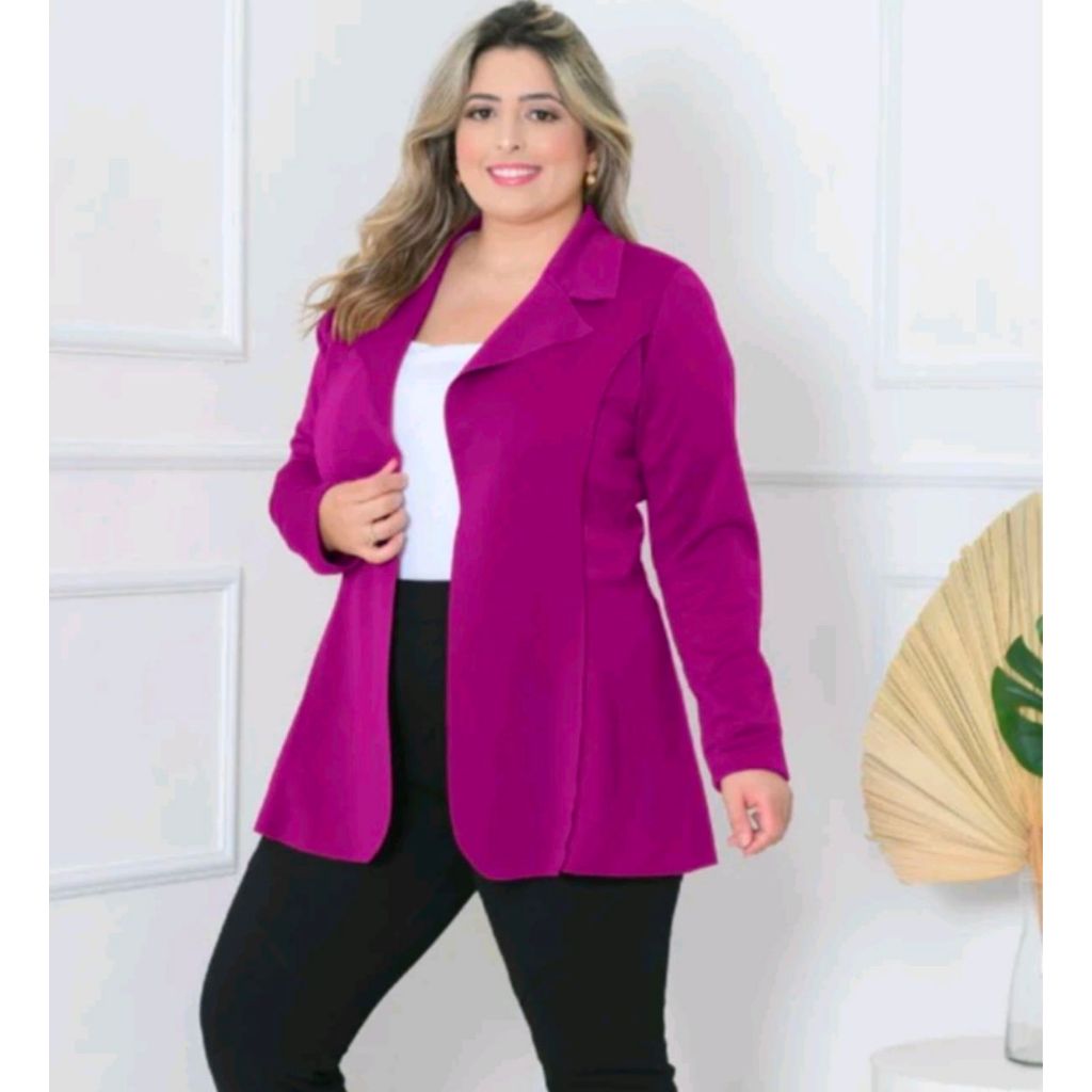 Plus Size Max Blazer Casaco LONGO Feminino G1--G3