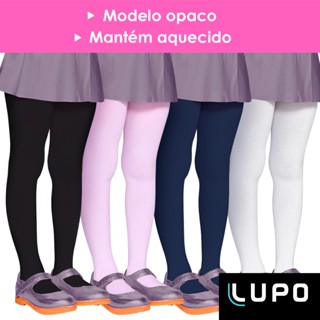 Meia Calça Infantil Lupo Original Menina Fio 80 Lobinha Inverno Frio Térmica Opaca Grossa