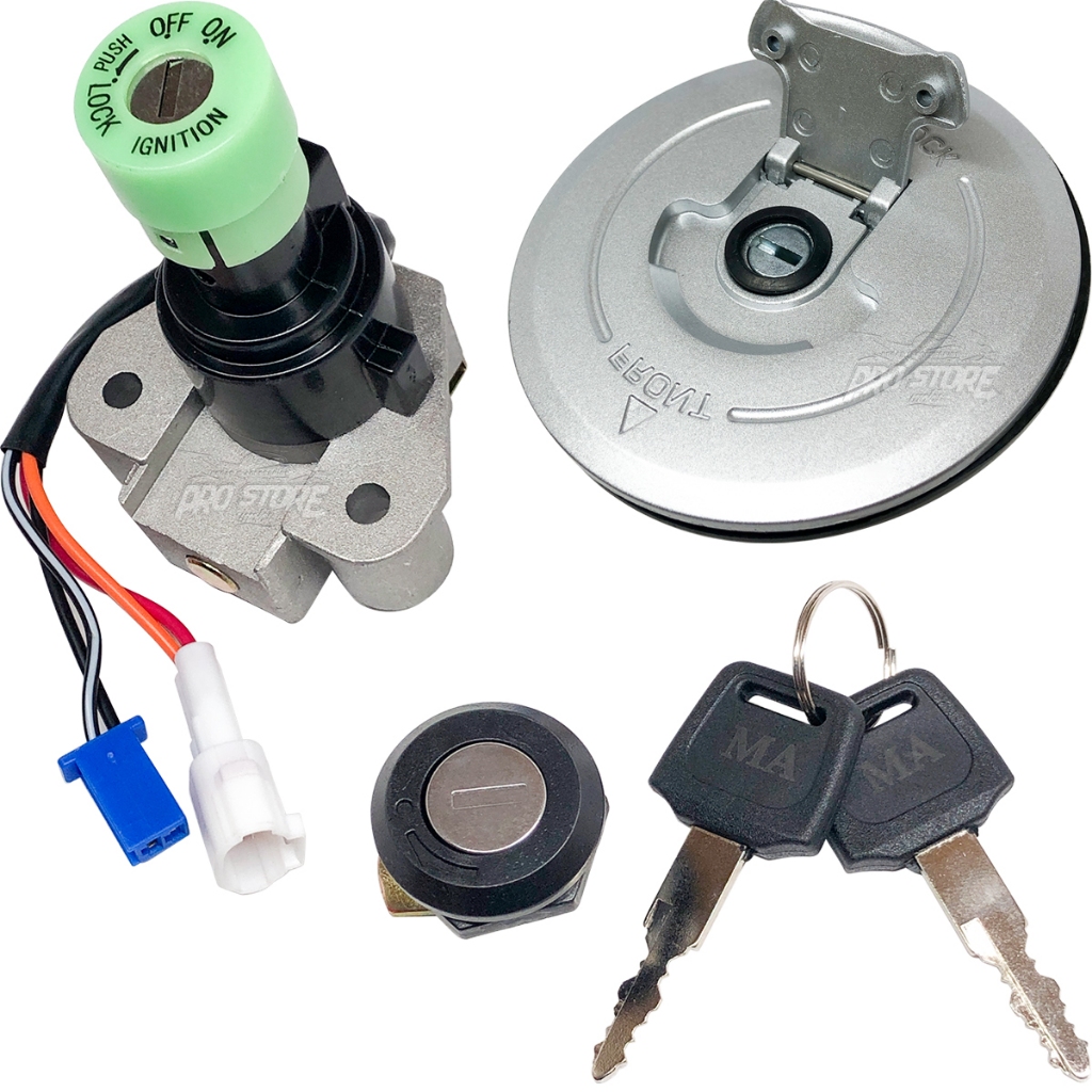 Kit Chave de Ignição DAFRA APACHE 150 2010 a 2015 com Tampa de Tanque e Trava Tampa Lateral.