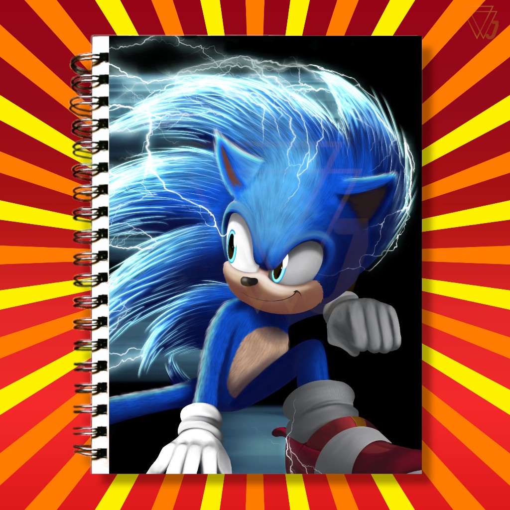 Adesivo Para Capa de Caderno Game Sonic Top Excelente Qualidade
