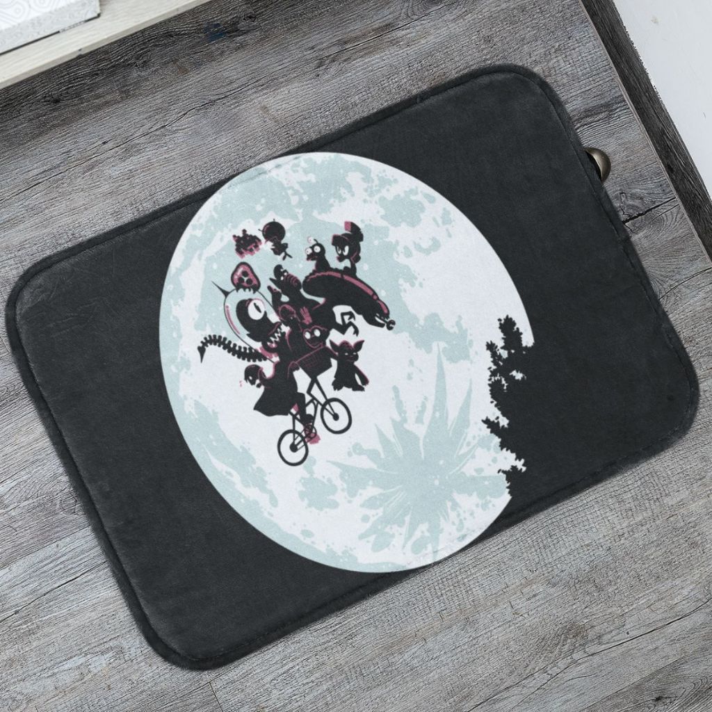 Tapetes de Porta Decorativo OVNI para Entrada Antiderrapante 55x35
