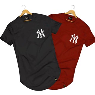 Kit 2 Camisa Camiseta Masculina Longline Blusa Algodão StreetWear USA Combo