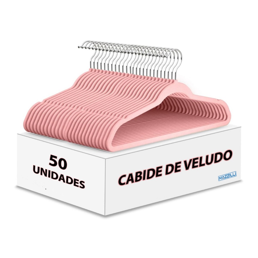 Kit 50 Cabide Infantil Veludo Slim Antideslizante Ultra Fino em Oferta na Shopee