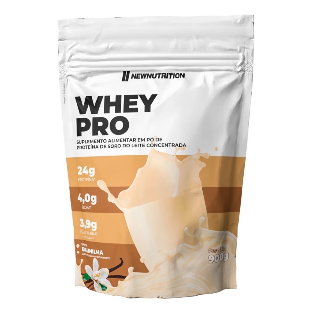 Suplemento Alimentar em Pó Whey Protein Pro 60% Concentrado Sabor Baunilha 900g