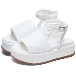 Sandalia Papete Dubuy Tamanco Feminino Branco Madu 2065DB