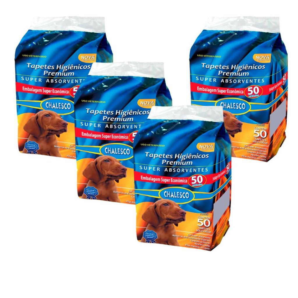 Tapete Higiênico Descartável para Cachorros Pacote 50 Unidades Chalesco em Oferta na Shopee