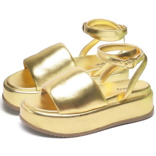 Sandalia Papete Dubuy Tamanco Feminino Dourado White Madu 2065DB em Oferta na Shopee