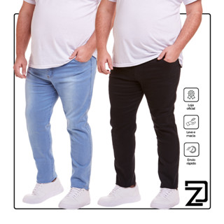 Kit 2 Calças Jeans Plus Size Básica Slim