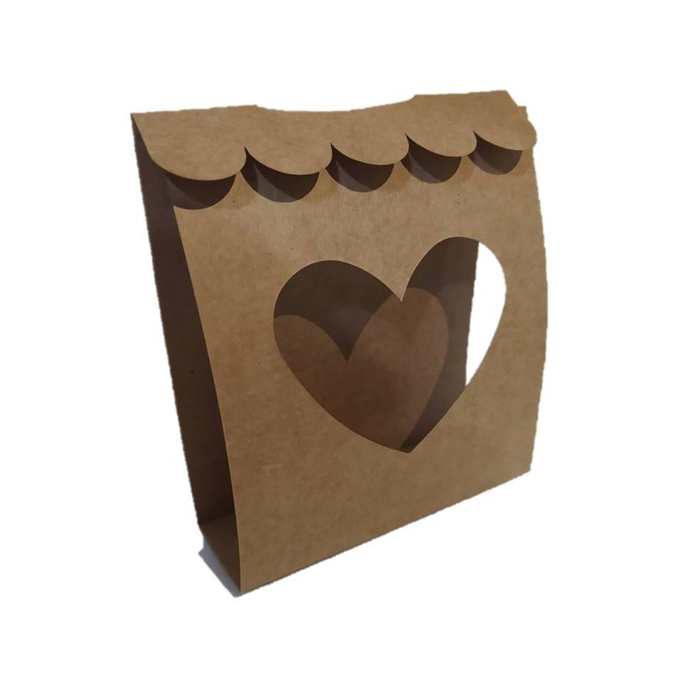 Caixinha embalagem para Suspiro do Amor caixinha casamento debutante nascimento caixinha suspiro biscoito papel kraft - 100 unidades