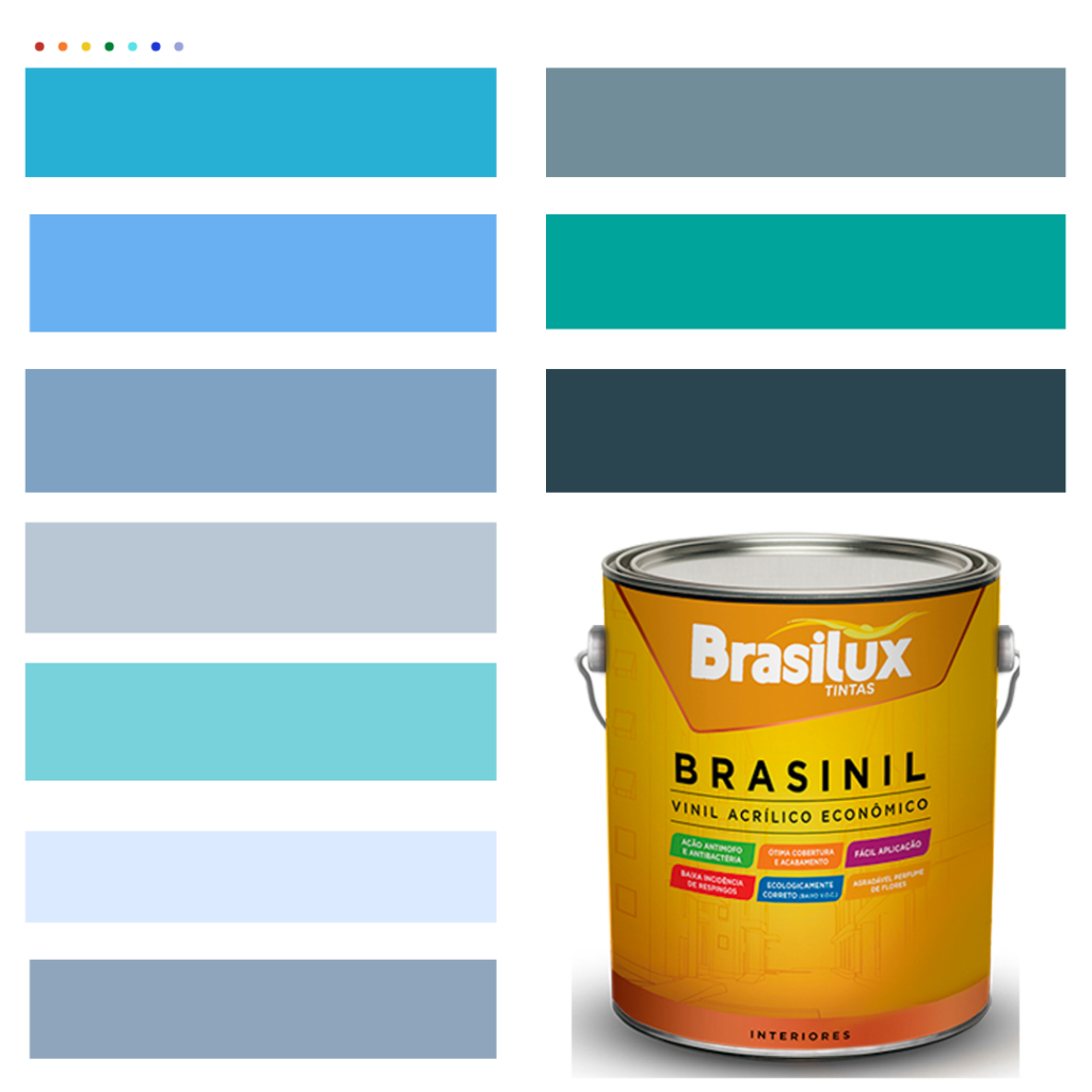 Tinta de Parede Azul Acrílica Brasinil 3,2l