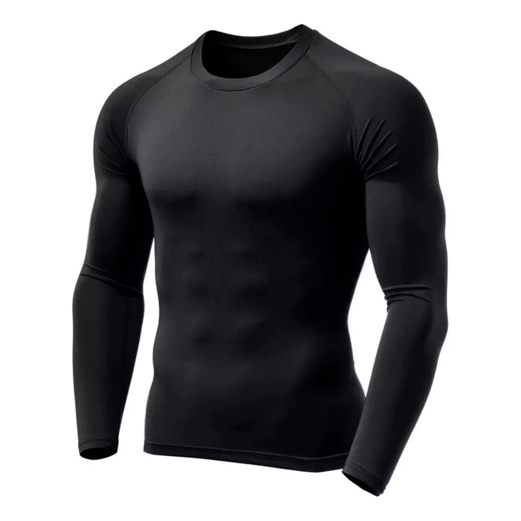Camisa Térmica Proteção UV 50+ Segunda Pele Camiseta Blusa Malha Fria Unissex Academia Manga Longa Pronta Entrega