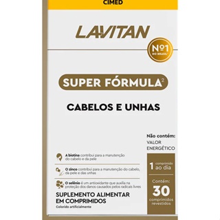 Lavitan Super Fórmula Cabelos e Unhas 30caps