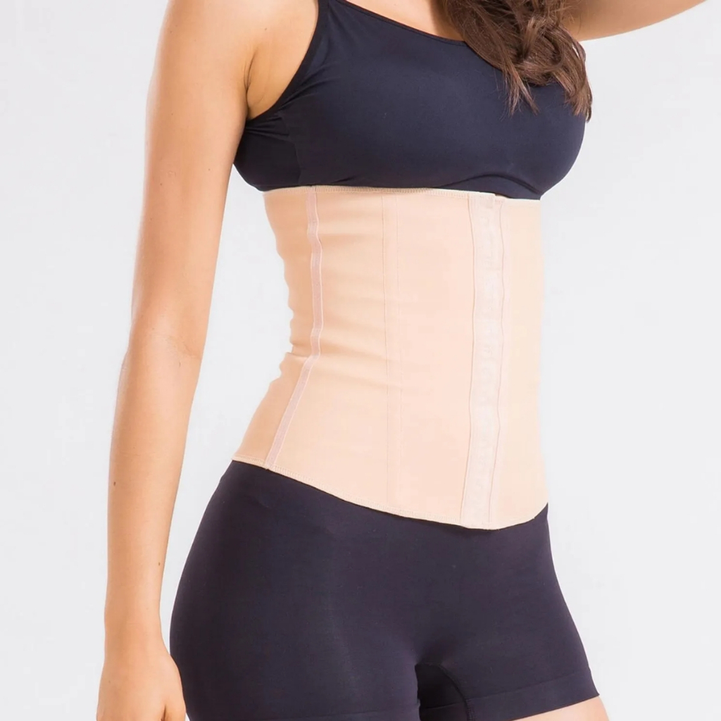 CINTA COTTON BODY SHAPER ESBELT LINGERIE COR BEGE