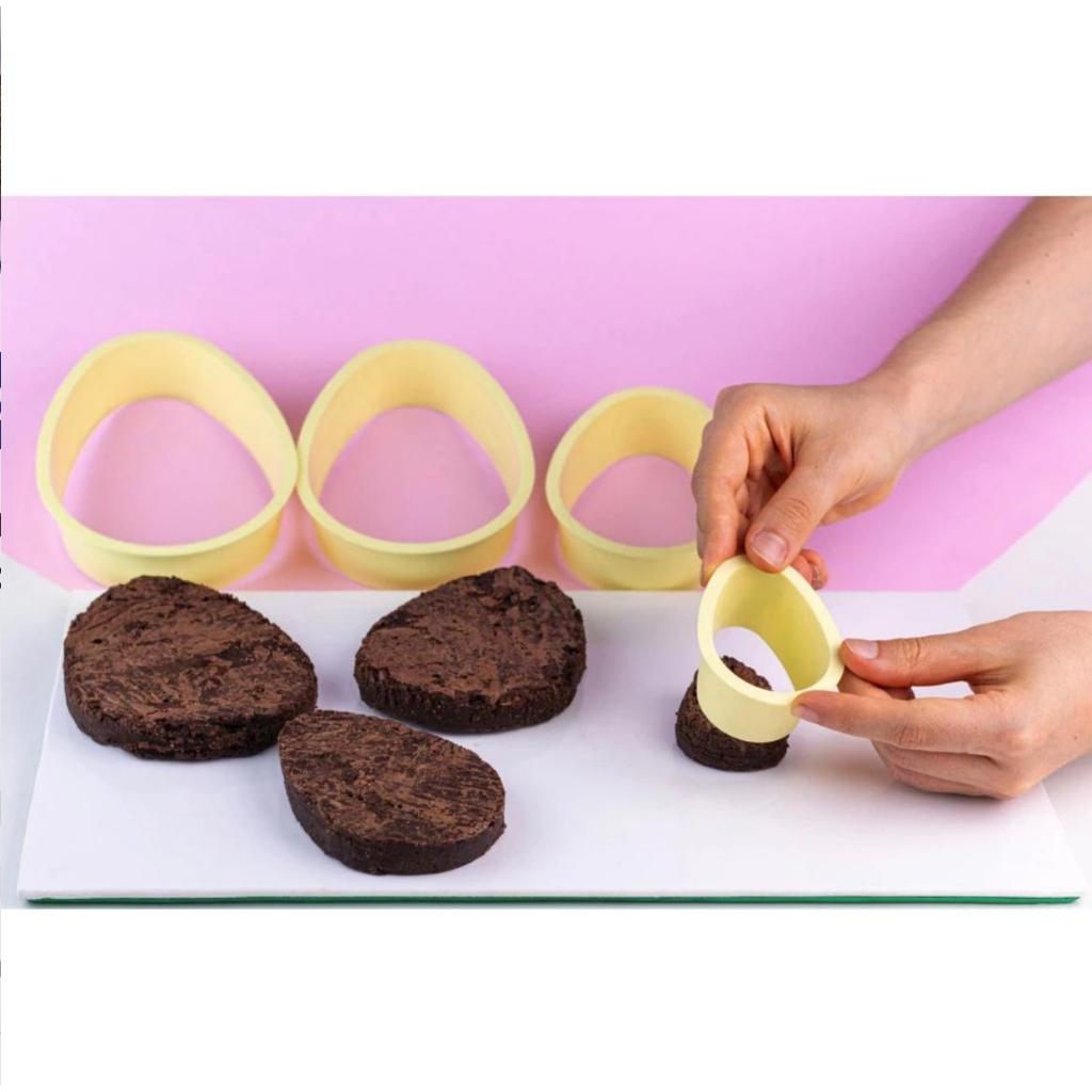 Kit Cortadores De Brownie Páscoa Ovo C/ 4 Pcs Blue Star em Oferta na Shopee