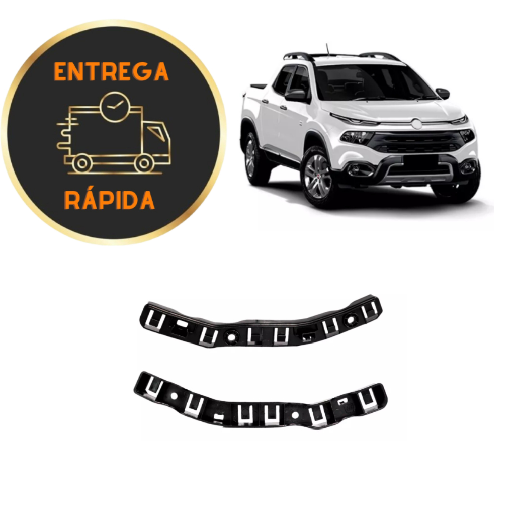 Par Suporte Parachoque Fiat Toro 2016 Até 2021 Dianteiro Lado Direito / Lado Esquerdo