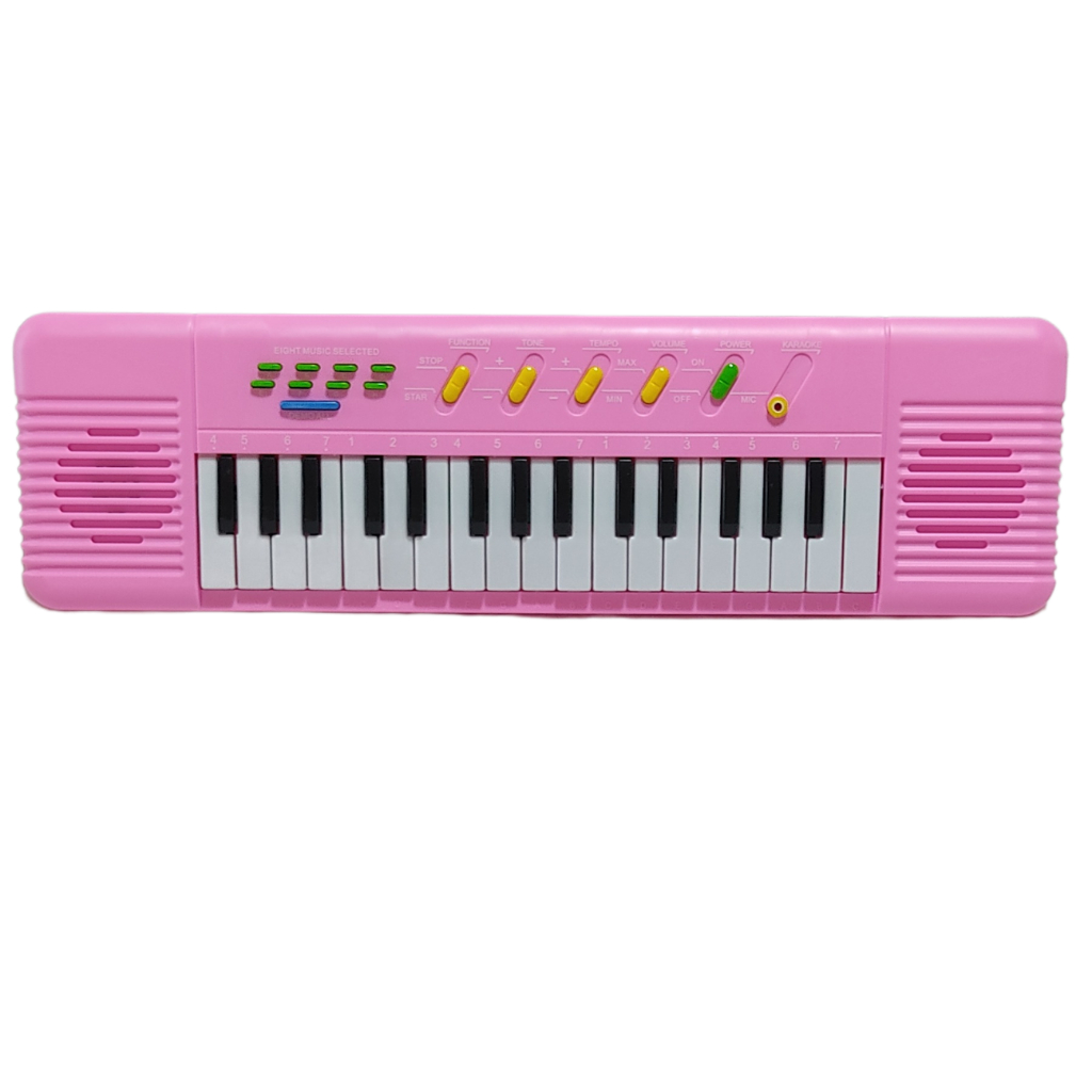 Teclado Piano Infantil Com Microfone 32 teclas Rosa