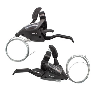 Par Alavanca Passador Rapid Fire Tipo Shimano 21v Manete Aluminio Bicicleta Mtb