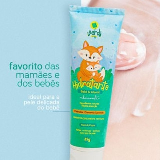 Hidratante Natural Relaxante para Bebê com Calêndula, Camomila e Óleo Essencial de Lavanda Verdi Natural – 85g - Infantil
