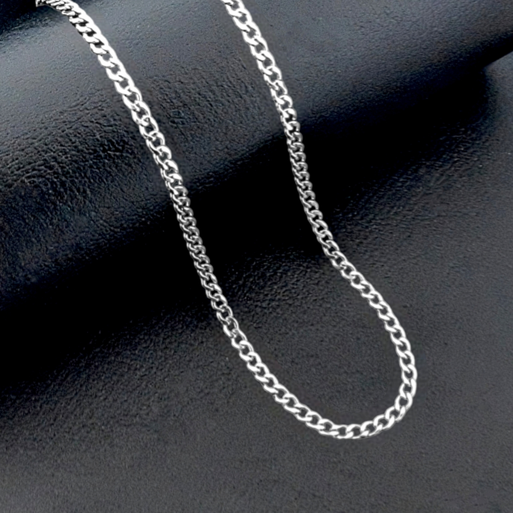 Corrente Cordão Masculino Grumet 1x1 2mm De Aço Inoxidável em Oferta na Shopee