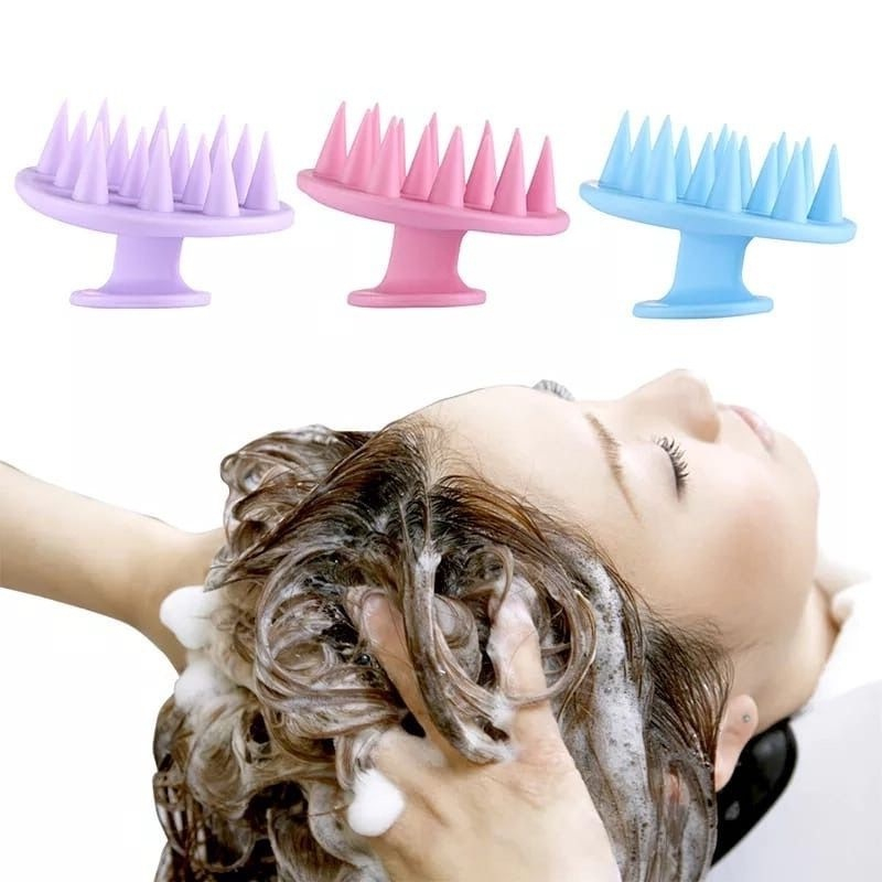 Escova Massageadora De Silicone- Para Os Couro Cabeludo