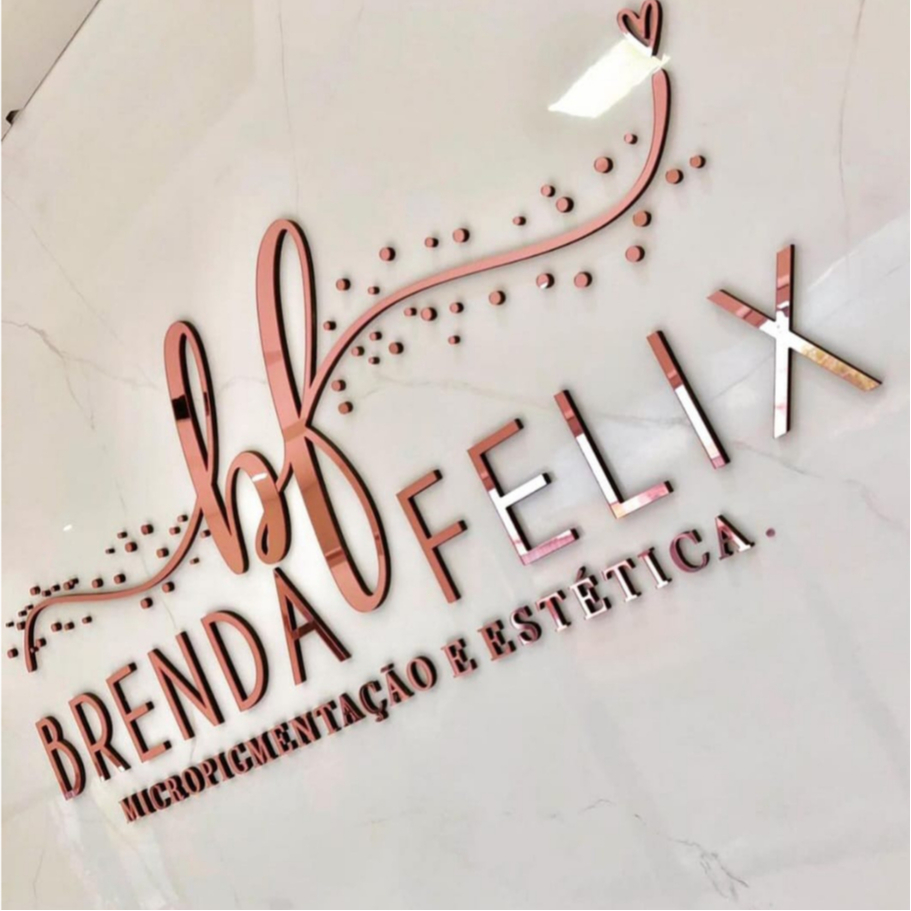 Logo em acrílico espelhado 2mm