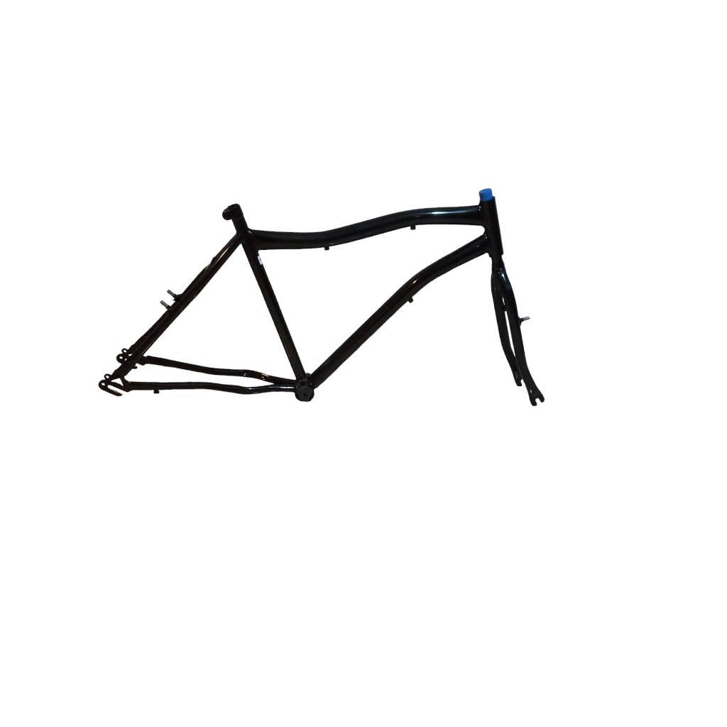 Quadro bicicleta com Garfo MTB Surf Aro 26 Masc Em Aço Carbono