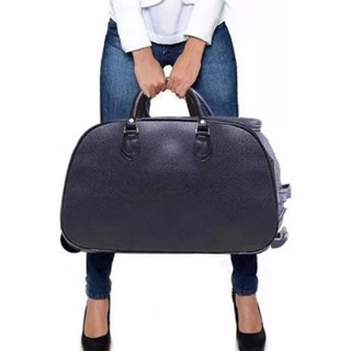 Mala Bolsa De Mão Extra Grande De Viagem Couro Ecológico