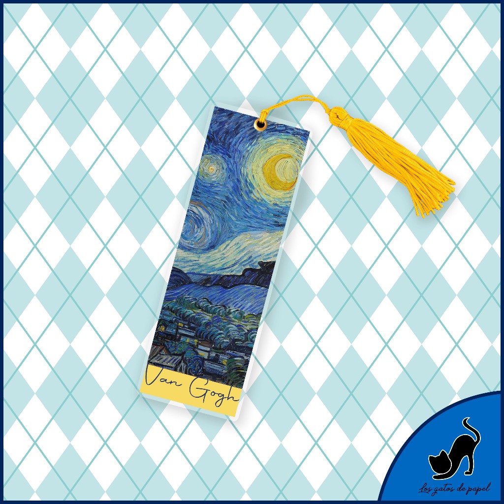 Marcador de página - Série Pintores Van Gogh (Noite estrelada) em Oferta na Shopee