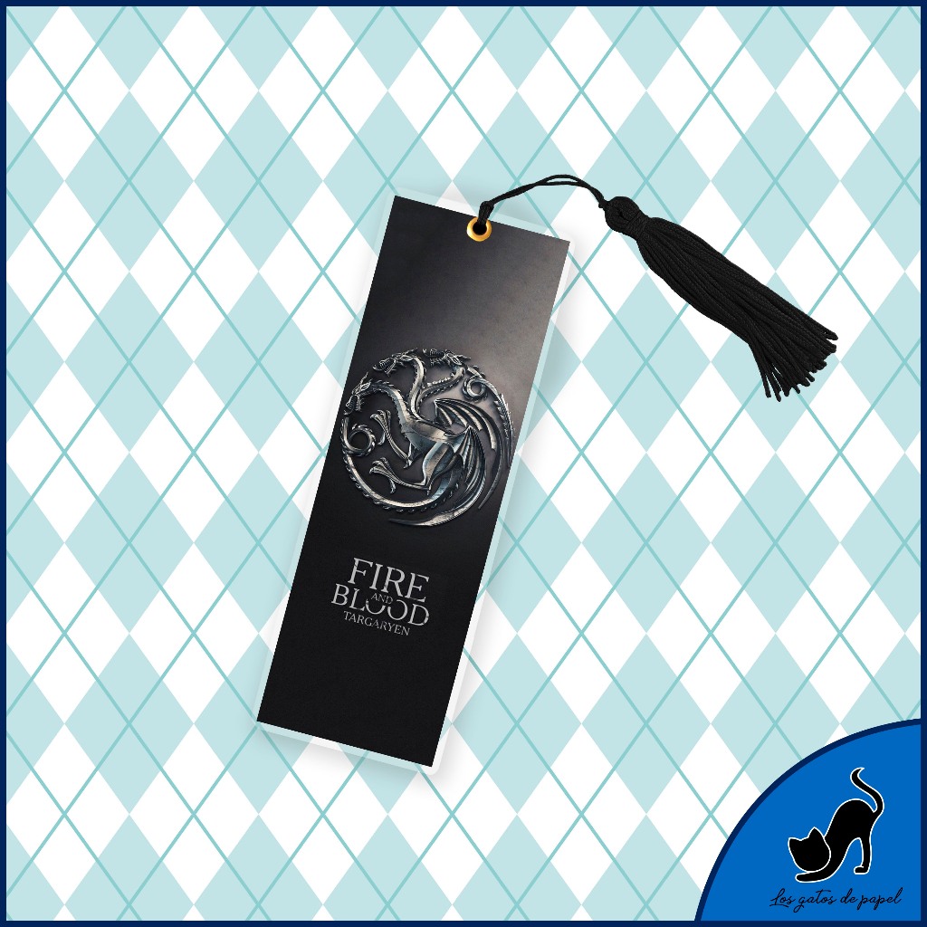 Marcador de página - Fire and Blood/Targaryen (Game of Thrones) em Oferta na Shopee