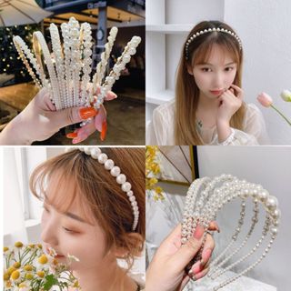 Tiara de Pérolas Arquinho de Perolas Acessórios femininos de cabelo Arco Luxo - YUNY Fashion