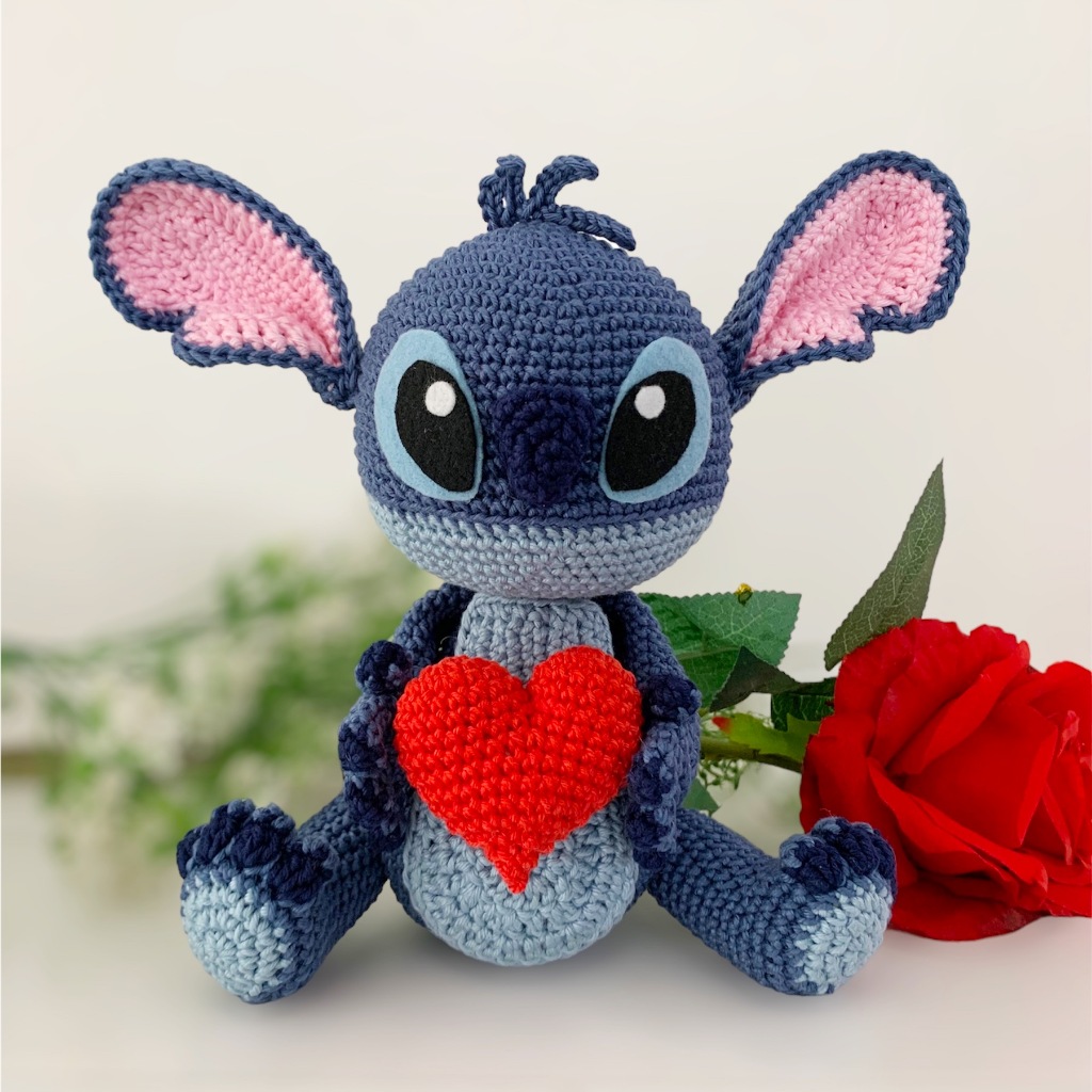 Stitch Boneco Amigurumi Personagem De Lilo & Stitch