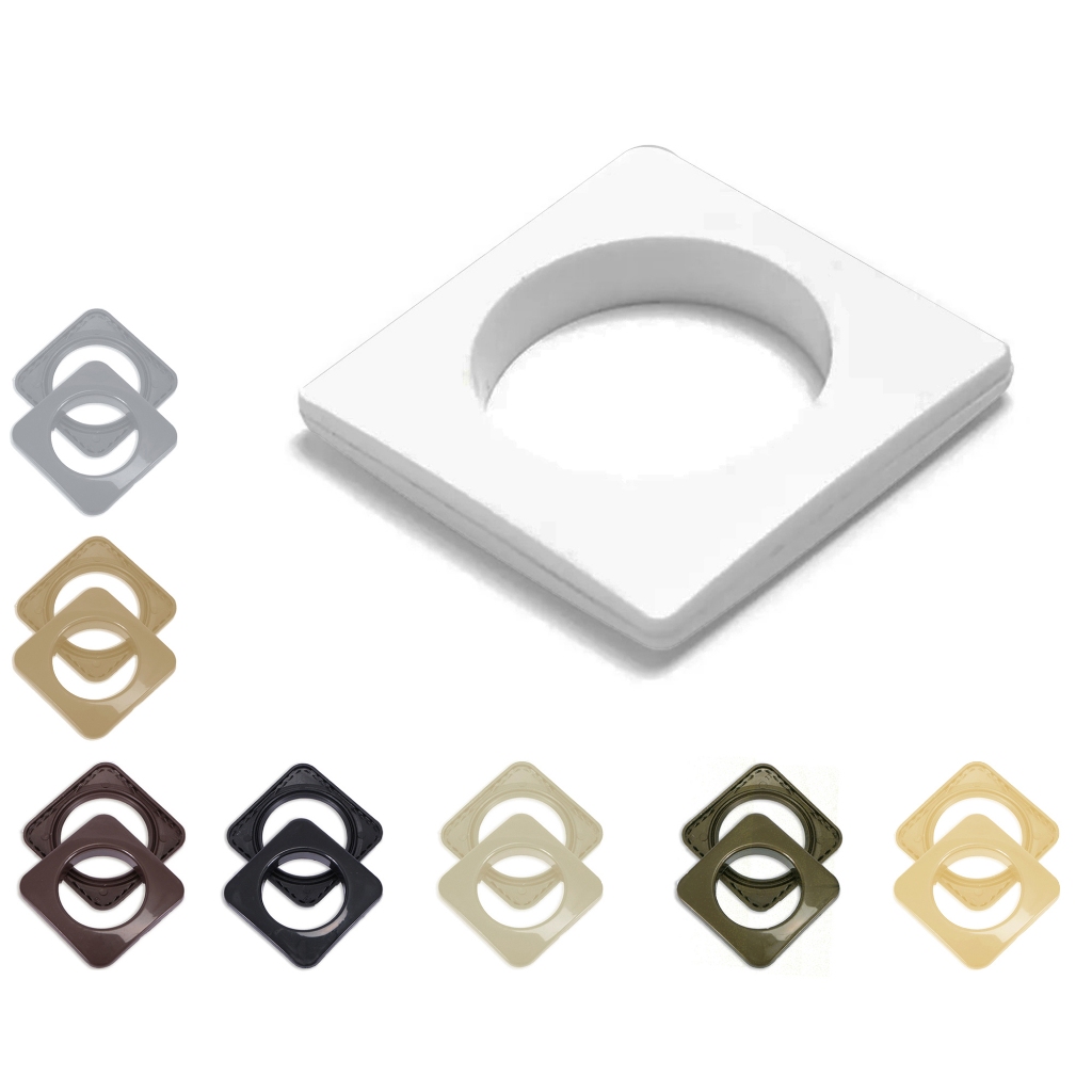 Ilhós cortina 100 Pares Quadrado para Varão de 28mm em Oferta na Shopee