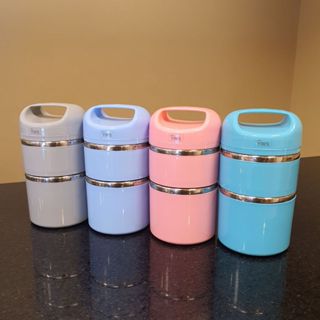 Marmita Hermética Lancheira  Tupperware Inox Fitnes  3 Andares