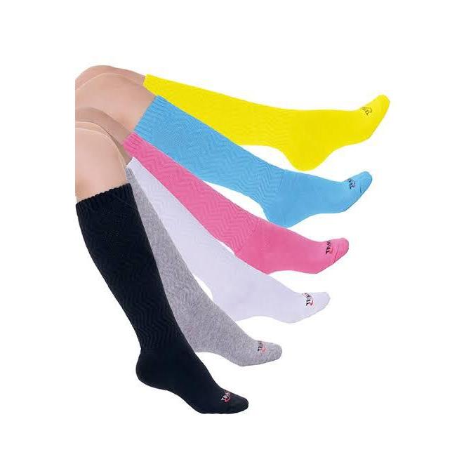 Kit 3 Pares - Meia Aeróbica Cano Longo Academia Meião ¾ Fit