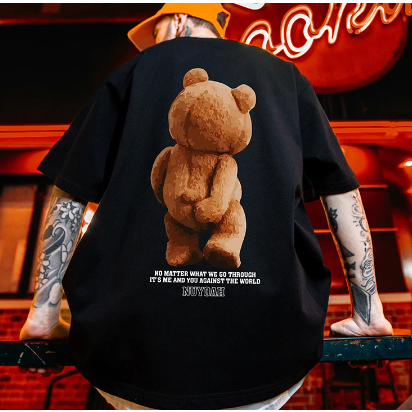 Camiseta Basica Oversized Estampado Ursinho Ted Camisa Streetwear Premium em Oferta na Shopee