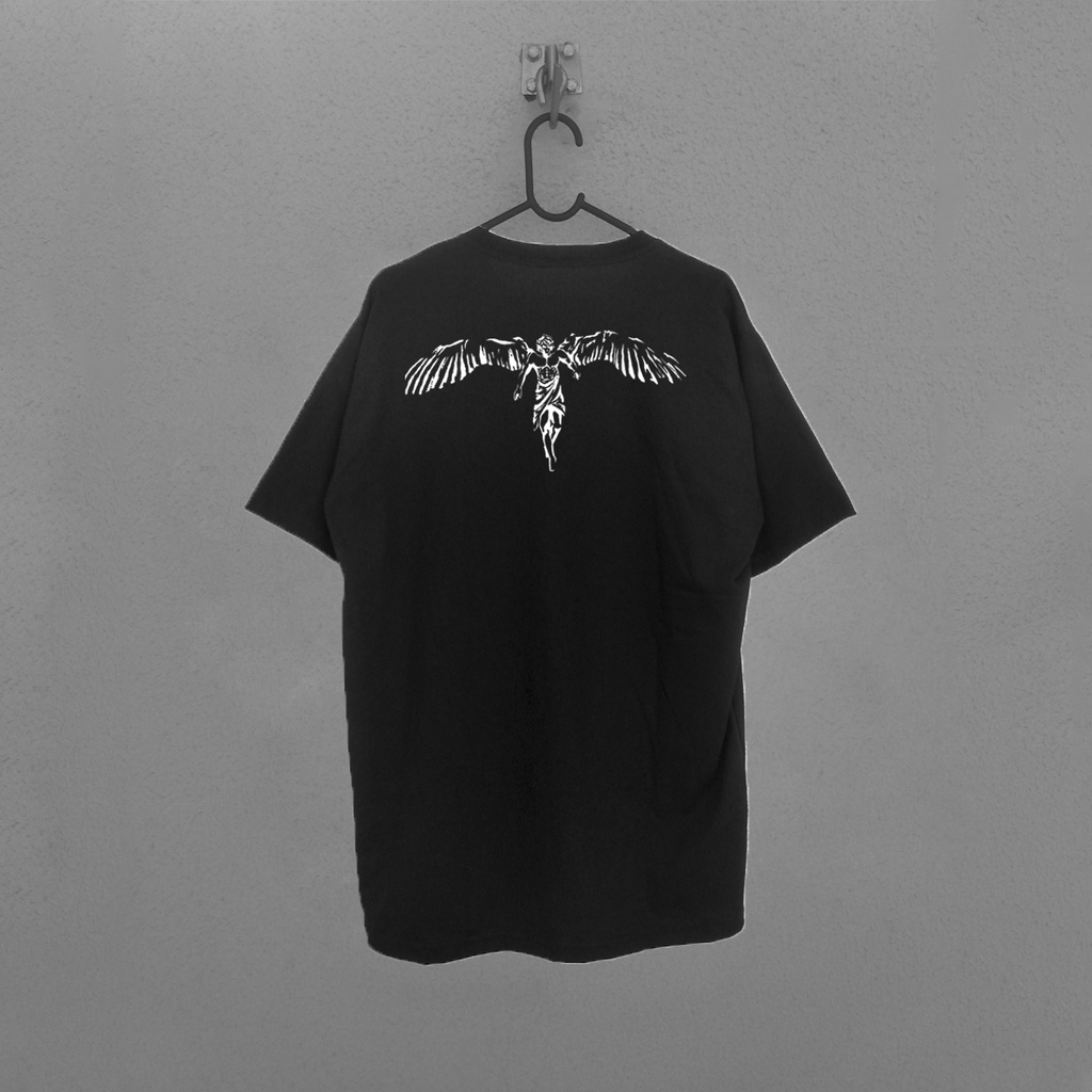Camiseta Basic Streetwear Estilo Oversized Longa Estampado Angel Stlye 100% Algodão