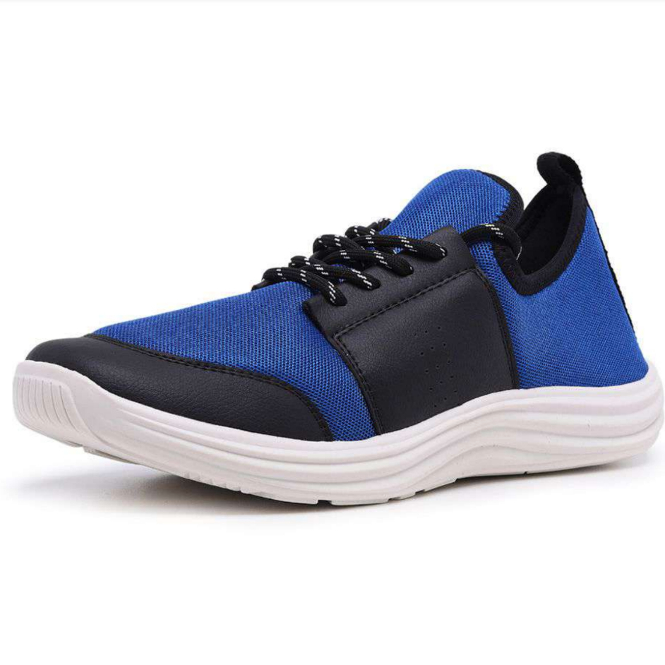 Tênis Masculino Contra Esporão Detalhe Em Couro Ortopédico Para Caminhada Mega Oferta