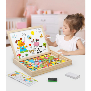 Brinquedo Lousa Magnetica 3 em 1 Infantil Imã Educativo Madeira Pedagogico Com canetinha giz e apagador em Oferta na Shopee