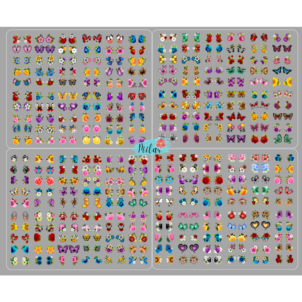 480 Adesivos De Unha 3d Películas Variadas Atacado (Pré-pronto) Peliculas De Unhas Decoradas em Oferta na Shopee