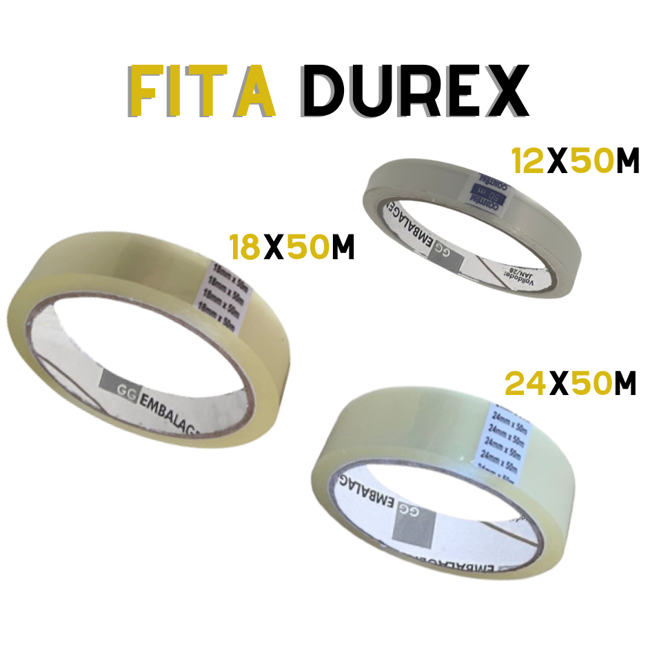 Fita Durex Fina Transparente -- AFF em Oferta na Shopee