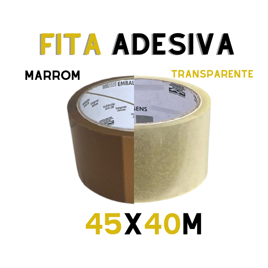 Fita adesiva 45 mm x 40 metros em Oferta na Shopee
