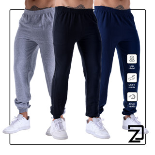 Kit 3 Calça Moletom Masculina Com Punho