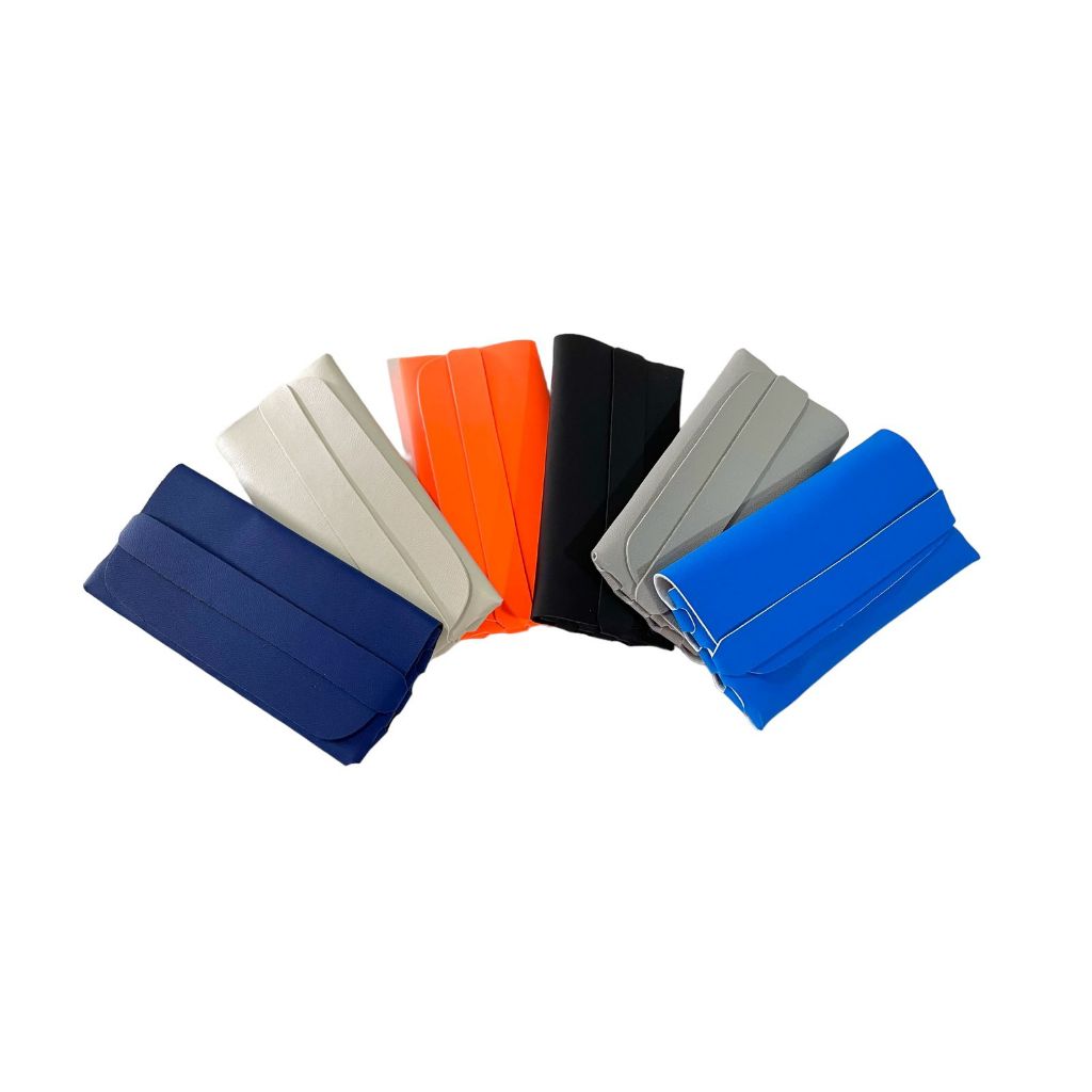 Case Luxo Porta Óculos de Sol Armação Material Corino alta Qualidade Cores Lindas Sortidas + Flanela