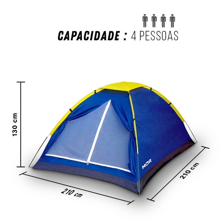 Imagem Barraca Camping Iglu 2/4 Pessoas - Barraca De Acampamento A Prova D'Água - Barraca Camping Praia