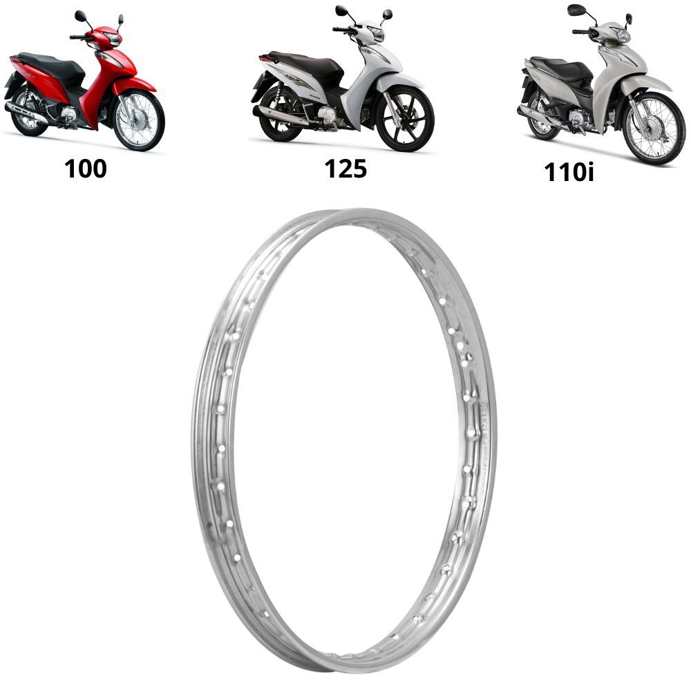 Aro Dianteiro 17X120 Cromo Forte Aço Biz em Oferta na Shopee