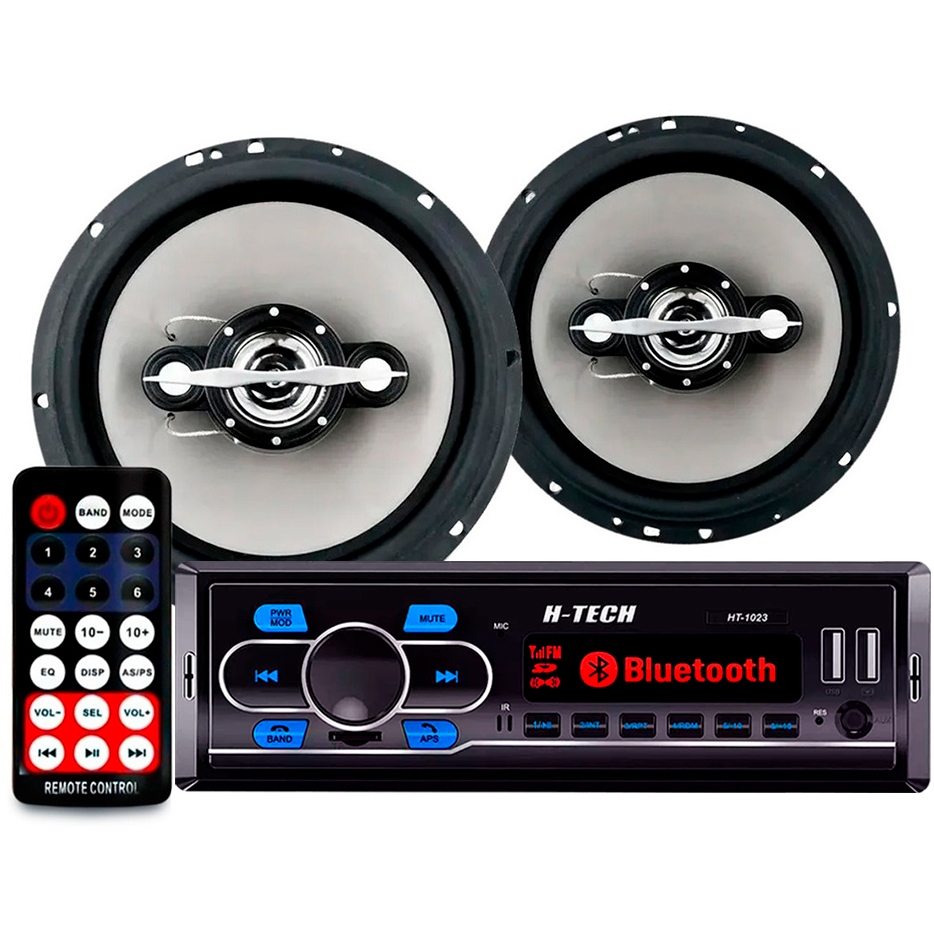 Par De Auto Falantes 6 Polegadas 140w + Radio Bluetooth Usb em Oferta na Shopee