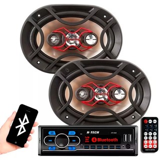 Kit Mp3 Player Bluetooth Usb Sd+ Par Auto Falante 6x9 Bravox em Oferta na Shopee