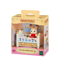 Sylvanian Families Bebê Coelho Chocolate E Cama Epoch 5017